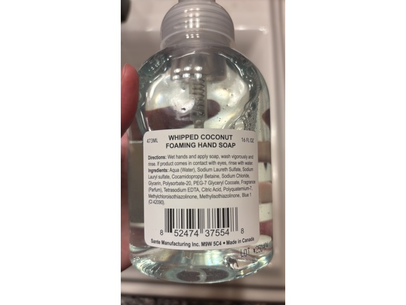 Spa Soap Aromatic Foaming Hand Soap, Whipped Coconut, 16 fl oz/473 mL