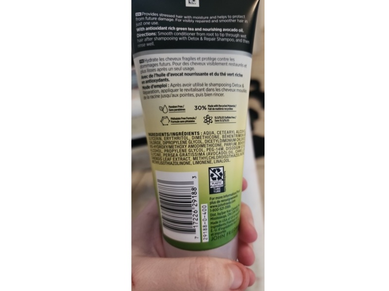 John Frieda Conditioner, Avocado Oil & Green Tea, 177 mL