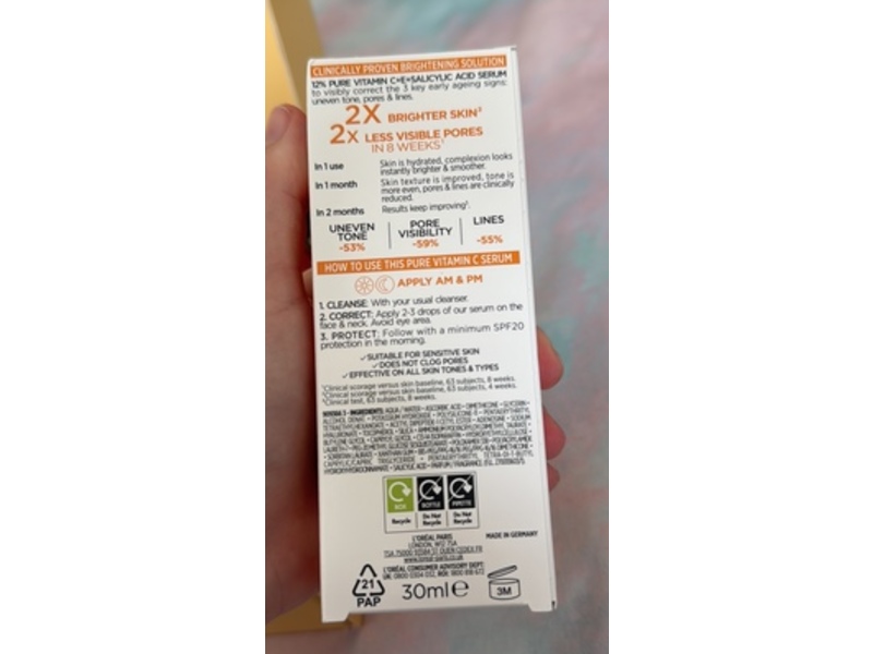 L'Oreal Paris Revitalift Tone-Pore-Line Serum, 30 mL