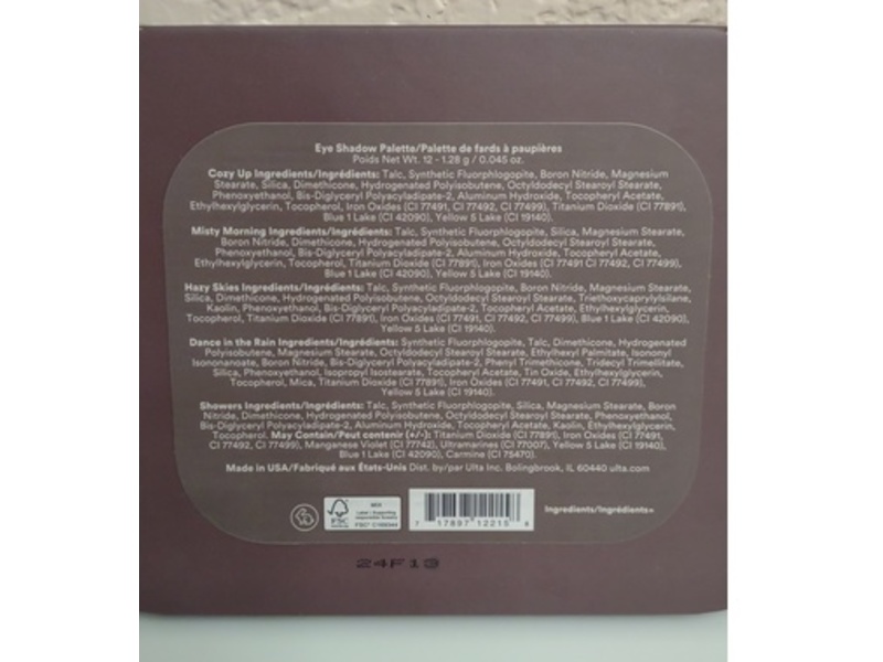 Ulta Beauty 12 Pan Eye Shadow Palette, Stormy Skies