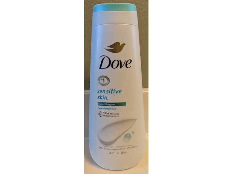 Dove Sensitive Skin Body Wash, 20 oz/591 mL