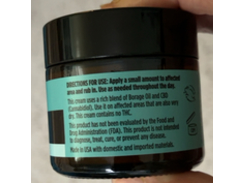 Shikai Borage + Cbd Cream, 2 fl oz/60 mL