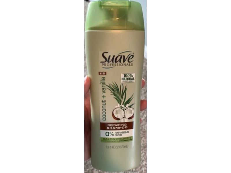 Suave Professionals Repairing Shampoo, Coconut + Vanilla, 12.6 fl oz/373 mL