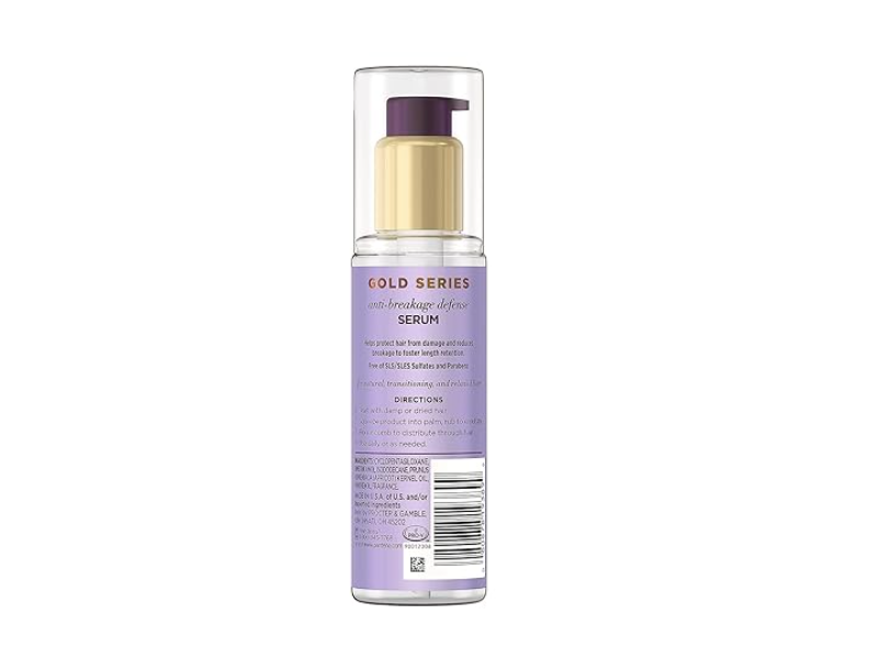 Pantene Gold Series New Lengths Anti-Breakage Defense Serum, Apricot Oil, 3 fl oz/90 mL
