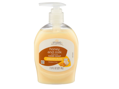 Studio Selection Scented Hand Soap, Honey & Milk, 7.5 fl oz/221 mL