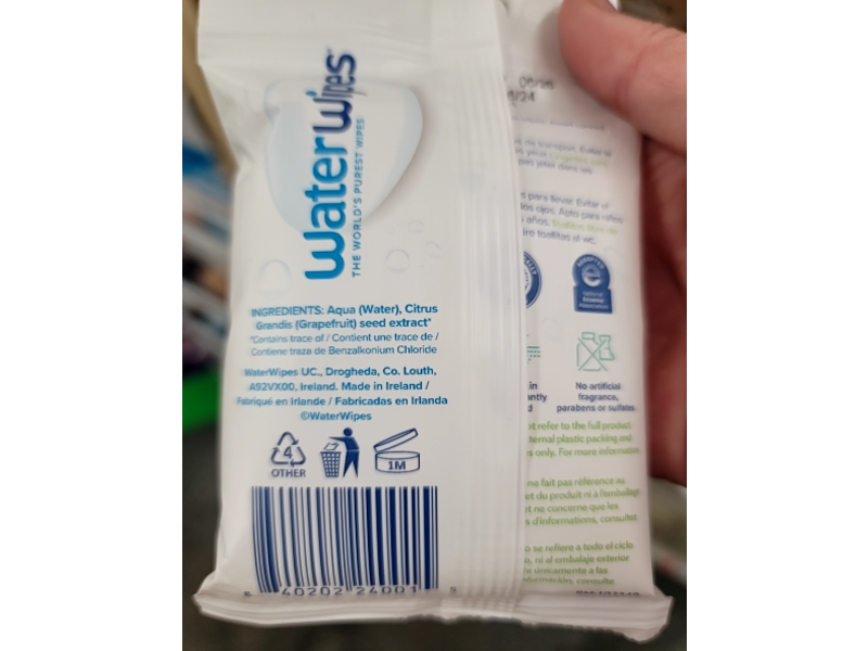 WaterWipes Baby Wipes, On The Go, 10 Count