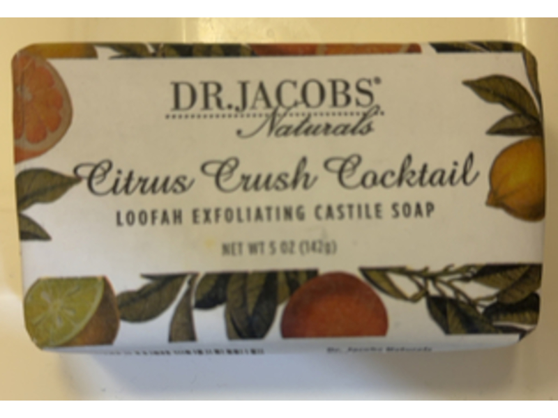 Dr. Jacobs Naturals Loofah Exfoliating Castile Soap, Citrus Crush Cocktail, 5 oz/147 g