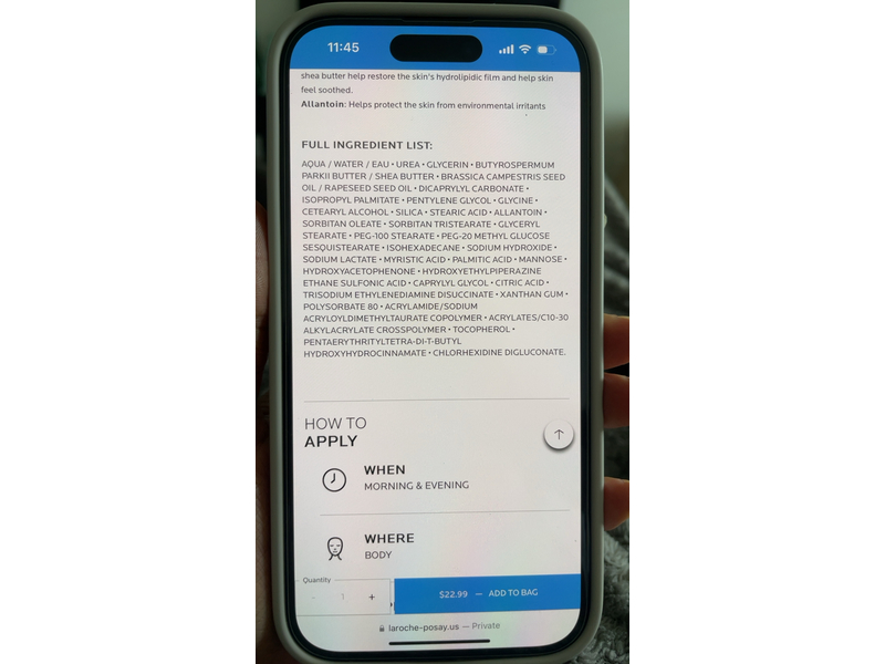 La Roche - Posay Lipikar Roughness Smoothing Lotion, Urea 10%, 13.52 fl oz/400 mL