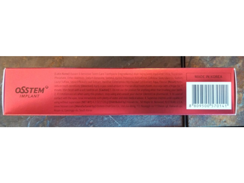 Vussen Premium Dental Care Toothpaste, Sensitive Care