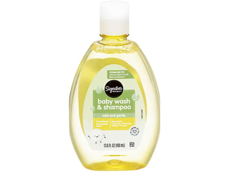 Signature Select Baby Wash & Shampoo, Mild & Gentle, 13.6 fl oz/400 mL