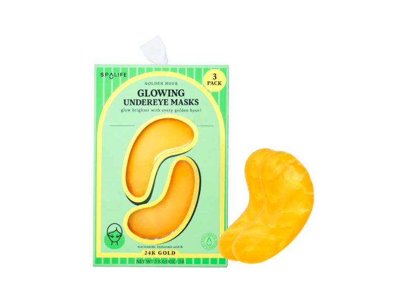 Spalife Golden Hour Glowing Undereye Masks, 0.13 oz/3.8 g, Pack Of 3