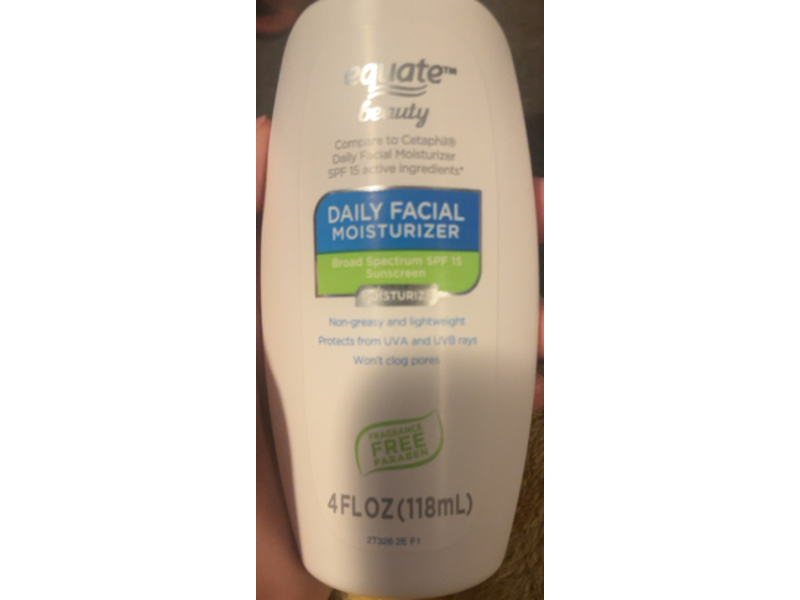 Equate Beauty Daily Facial Moisturizer, SPF 15, 4 fl oz/118 mL