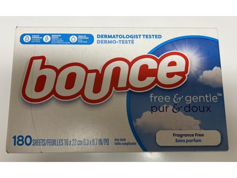 Bounce Free & Gentle Pur & Doux Dryer Sheets, 180 Count