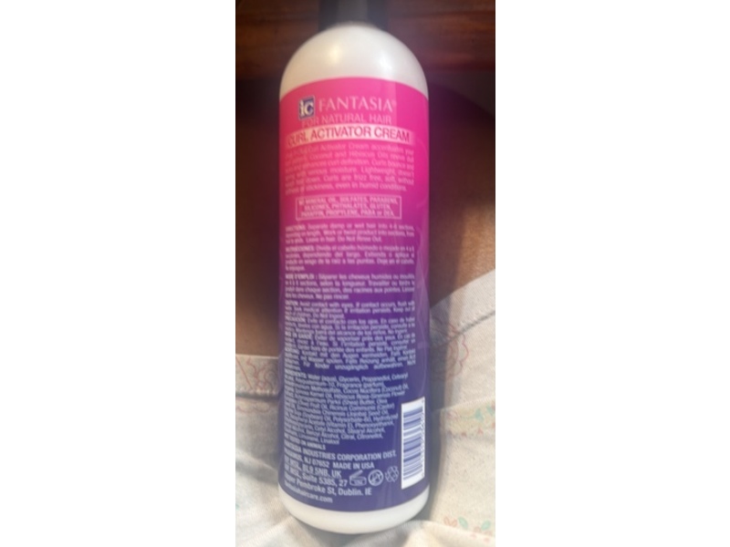 Fantasia Curly & Coily Curl Activator Cream, Coconut & Hibiscus, 12.5 oz/370 mL