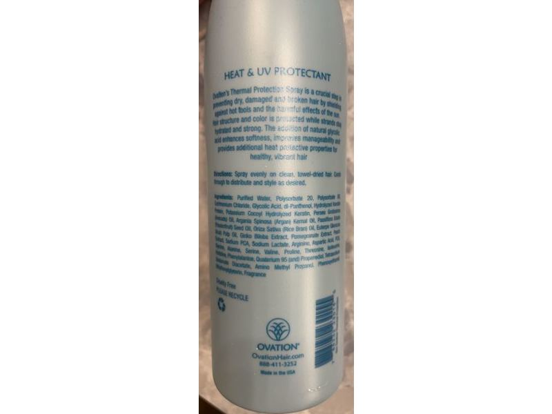 Ovation Thermal Protection Styling Spray, Shield Strengthen Shine, 6 fl oz/177.4 mL