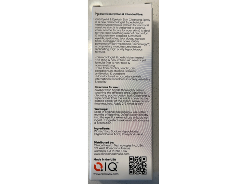 QIQ Eyelid & Eyelash Cleanser, 2 fl oz/59 mL