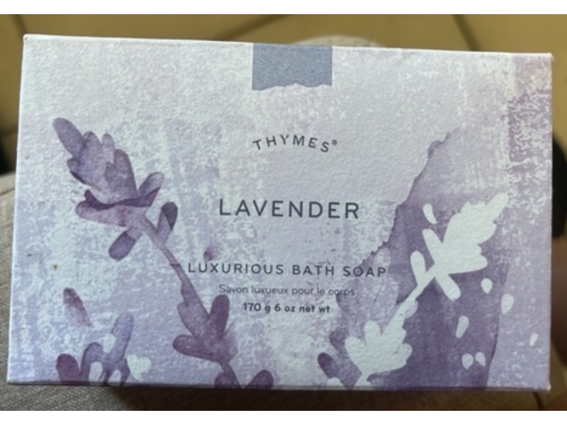 Thymes Luxurious Bath Soap, Lavender, 6 oz/170 g
