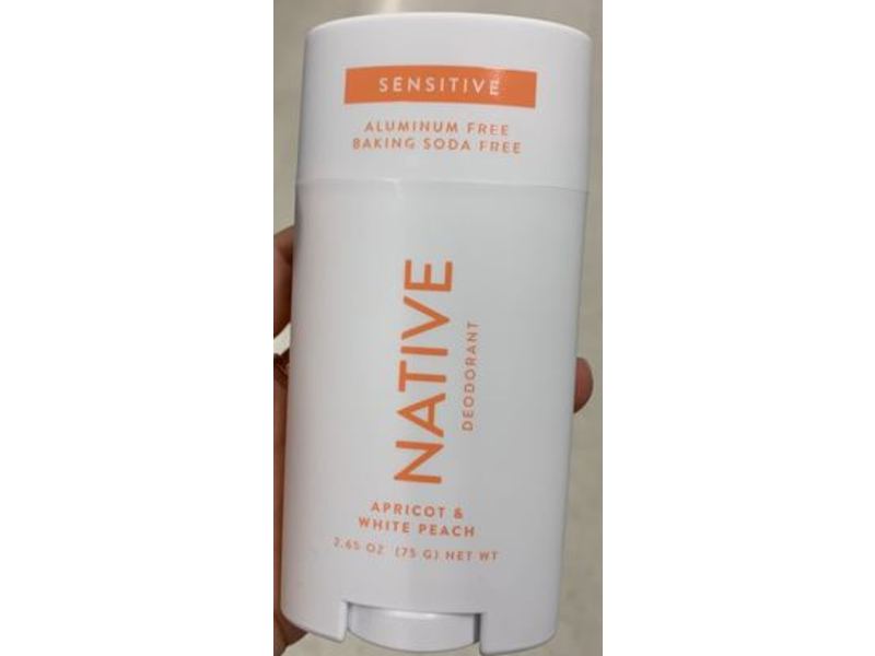 Native Sensitive Deodorant, Apricot & White Peach, 2.65 oz/75 g