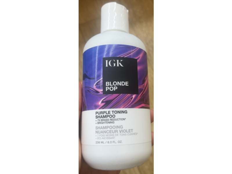 IGK Purple Toning Shampoo, Blonde Pop, 8 fl oz/236 mL