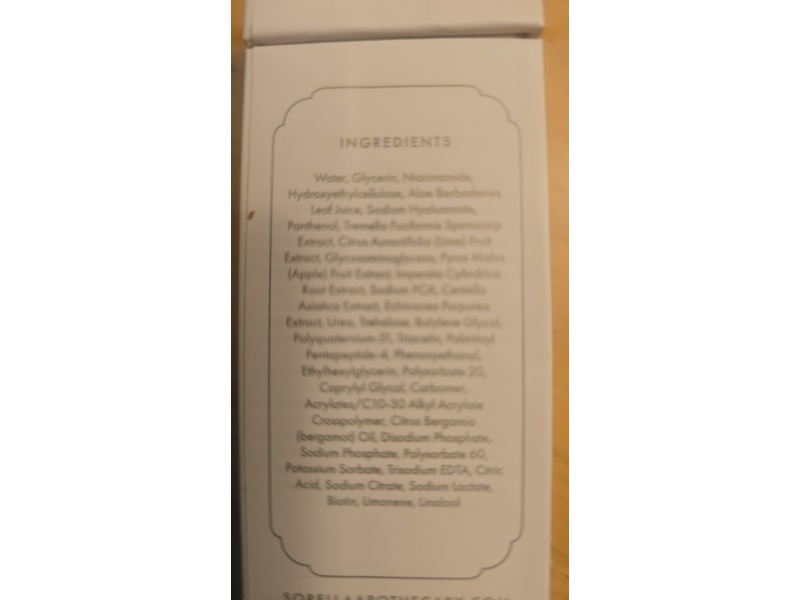 Sorella Apothecary Main Squeeze Hydrating Serum, 0.9 fl oz/26.6 mL