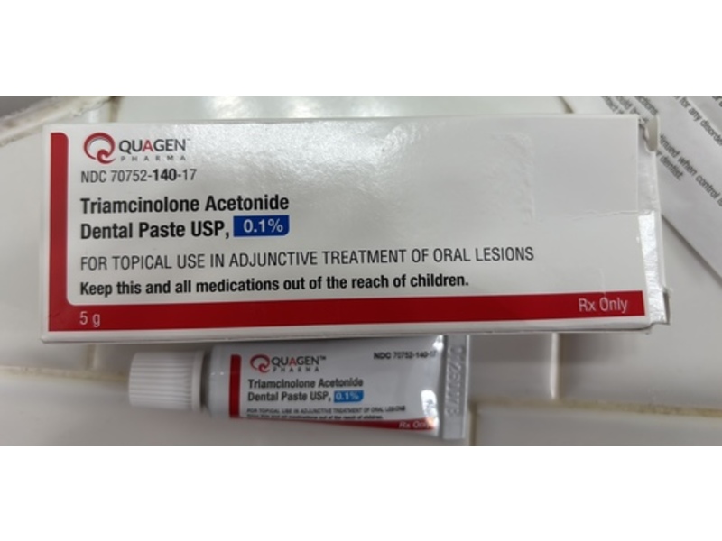 Triamcinolone Acetonide Dental Paste USP, 0.1%, 5 g, Quagen Pharma (RX)