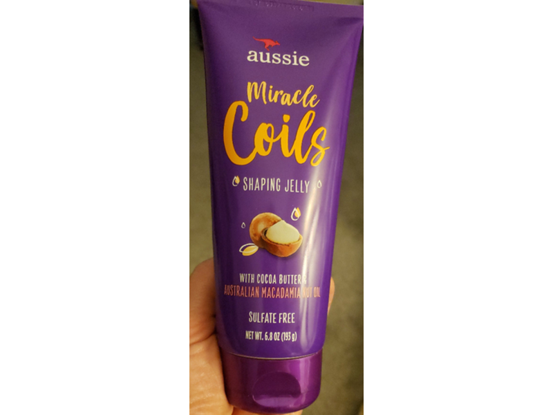 Aussie Miracle Coils Sulfate-Free Shaping Jelly, Cocoa Butter & Australian Macadamia Nut Oil, 6.8 fl oz/193 g