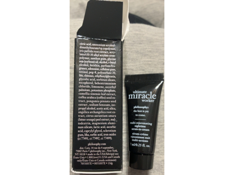 Philosophy Ultimate Miracle Worker Night Serum In Cream, 0.25 fl oz/7 mL