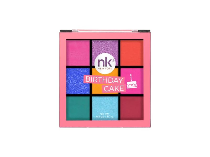 Nicka K New York Makeup Nine Color Shadow Palette, Birthday Cake, 0.4 oz/11.7 g