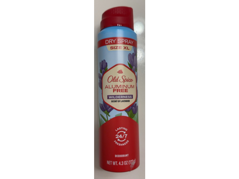 Old Spice Dry Spray Deodorant, Wilderness, Lavender, 4.3 oz/123 g