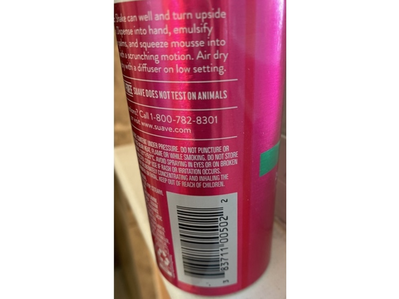 Suave Iconic Curls Creamy Mousse, 5 Hold, 7 oz/198 g, Pack Of 2