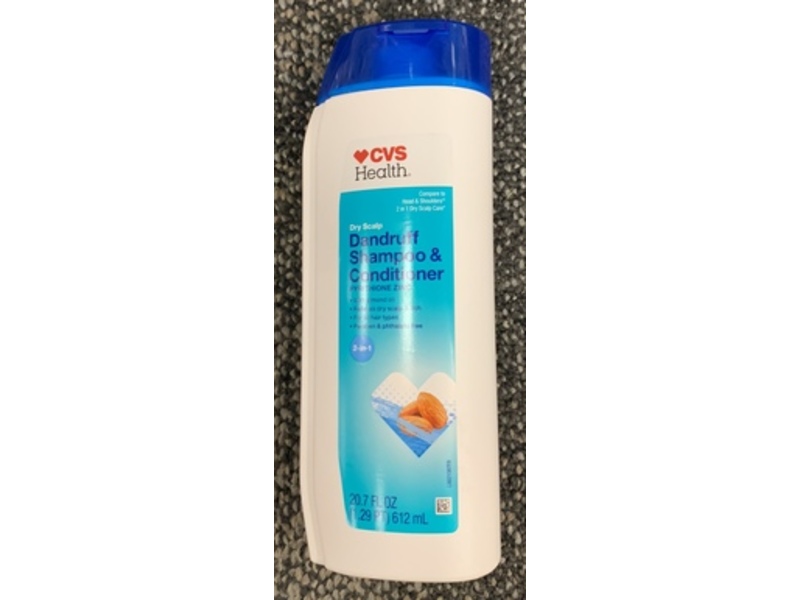 CVS Health 2-In-1 Dry Scalp Dandruff Shampoo & Conditioner, Pyrithione Zinc, 20.7 fl oz/612 mL