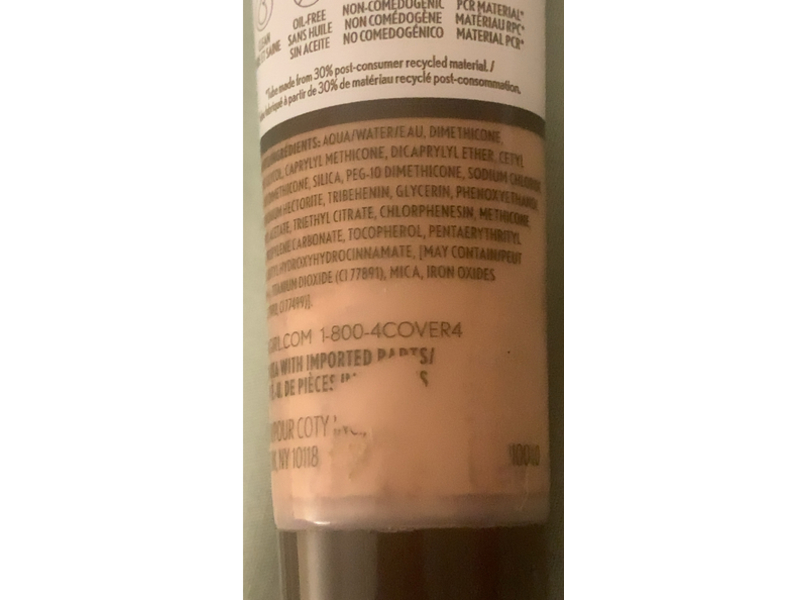 Covergirl Clean Invisible Foundation, 125 Buff Beige, 1 fl oz/30 mL