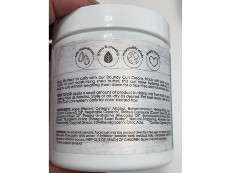 Sky Organics Bouncy Curl Cream, 8 fl oz/236 mL