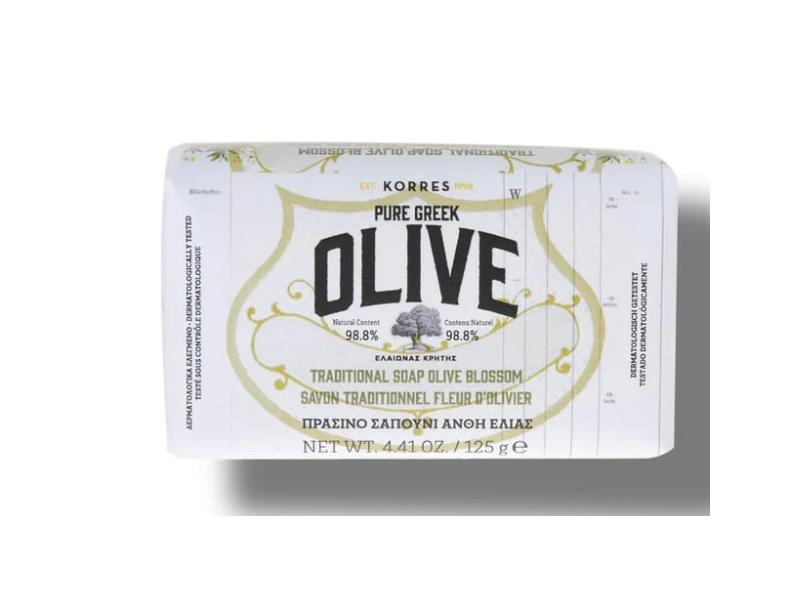 Korres Olive Traditional Bar Soap, 4.41 oz/125 g
