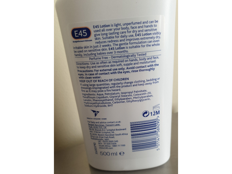 E45 Moisturising Lotion, 500 mL, Pack Of 2
