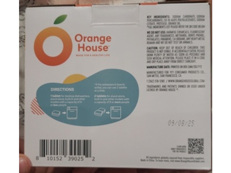Orange House Eco Dishwasher Tablet, 56 Count