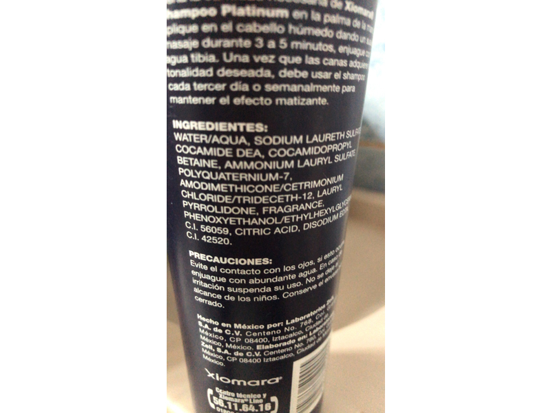 Xiomara Fixo Color Espectacular Platinum Shampoo, 250 mL