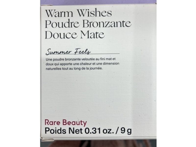 Rare Beauty Warm Wishes Soft Matte Powder Bronzer , Summer Feels, 0.31 oz/9 g
