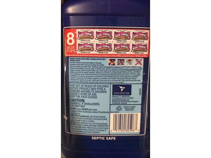 Finish Powerball Max In 1 Automatic Dishwasher Detergent, 79.1 oz/2.2 kg, 125 Count