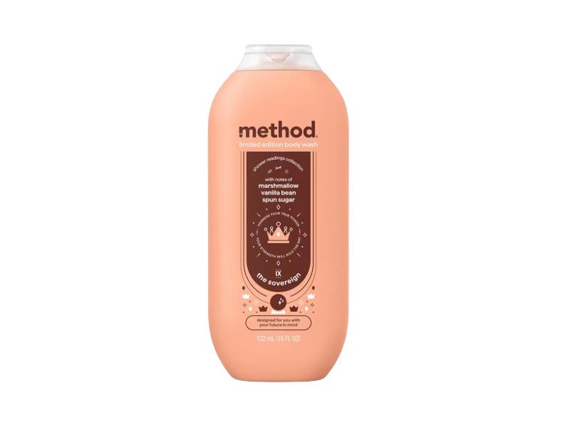 Method limited Edition Body Wash, Marshmallow, Vanilla Bean, Spun Sugar, 18 fl oz/532 mL