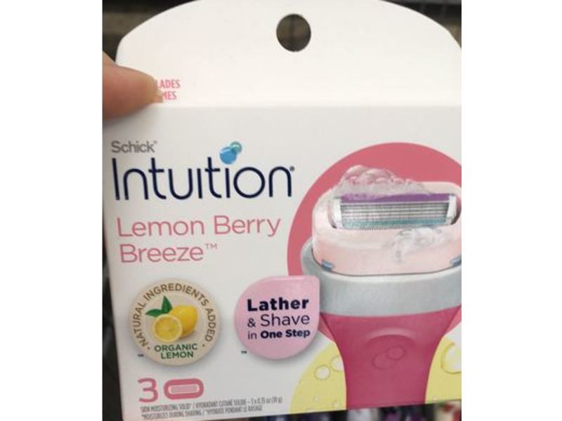 Schick Intuition Lather & Shave, Lemon Berry Breeze, Organic Lemon