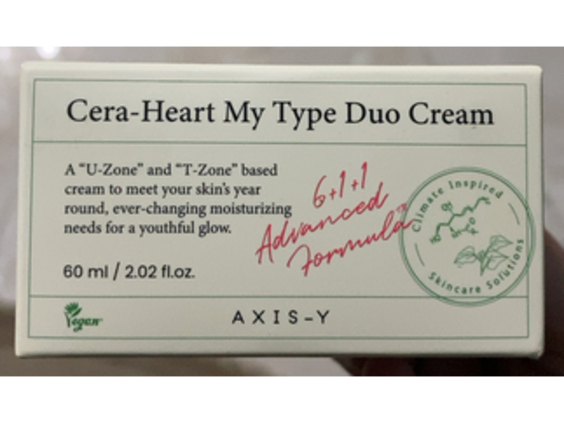 Axis -Y Cera-Heart My Type Duo Cream, 2.02 fl oz/60 mL
