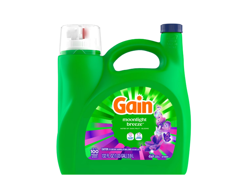 Gain Liquid Detergent, Moonlight Breeze, 100 Loads, 132 fl oz/3.9 L