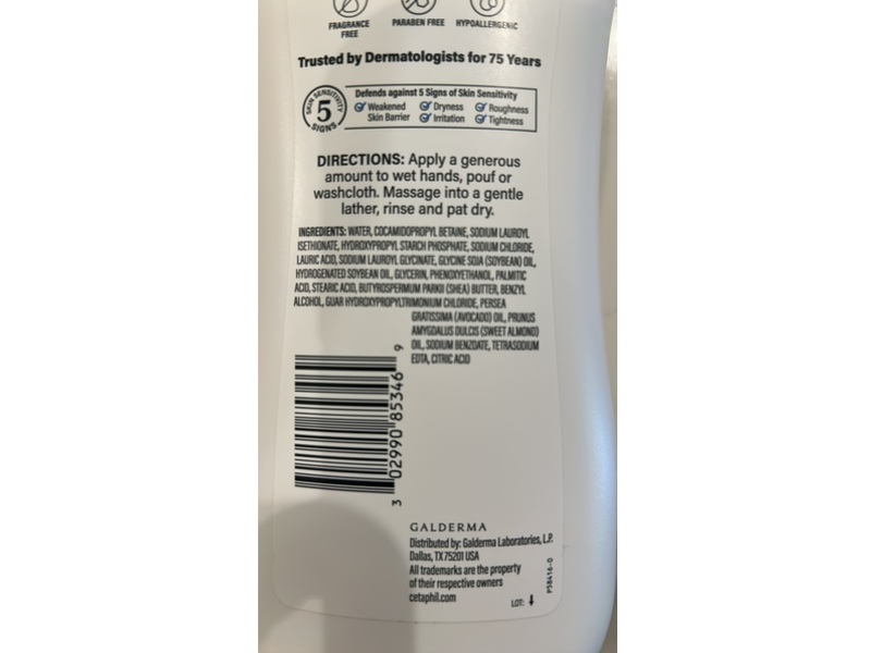 Cetaphil Moisturizing Relief Body Wash, 16.9 fl oz/500 mL