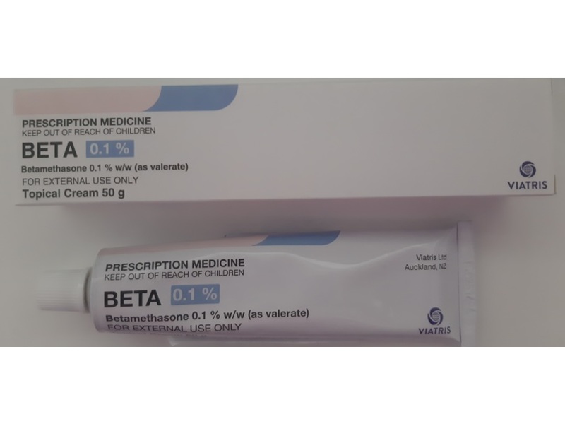 Beta (bethametasome) 0.1% Topical Cream, 50 g, Viatris (Rx)