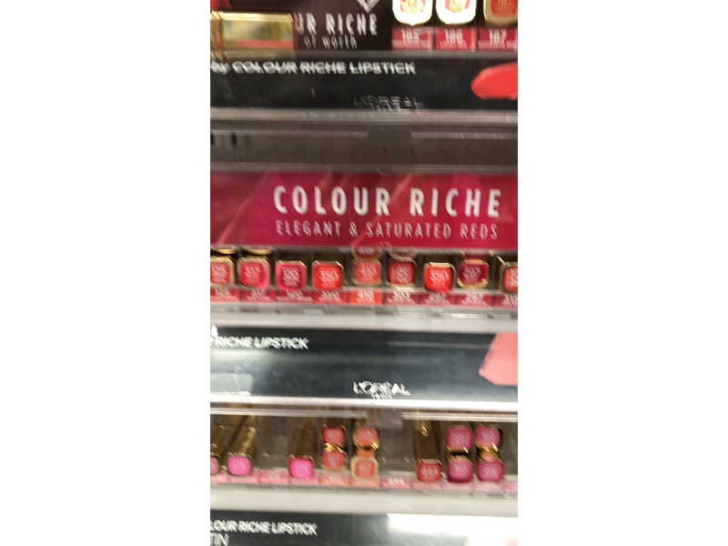 L'Oreal Paris Colour Riche Original Creamy Hydrating Satin Lipstick, Raspberry Rush, 0.13 oz