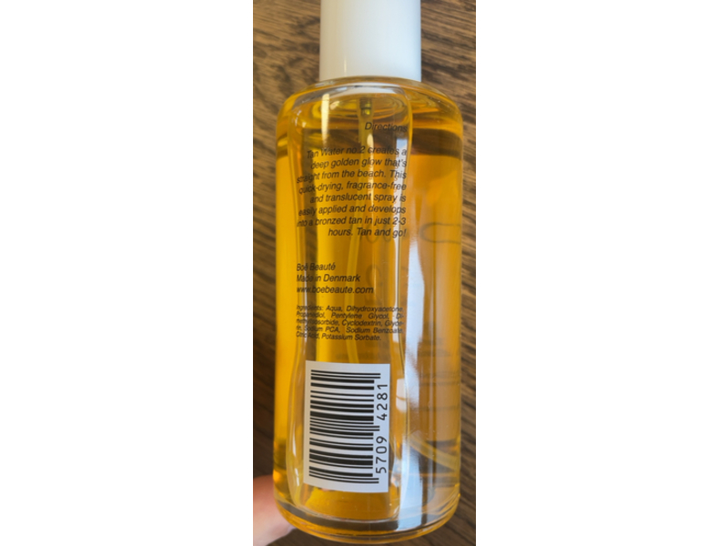 Boe Beaute No. 2 Tan Water, Golden Glow, 3.38 fl oz/100 mL