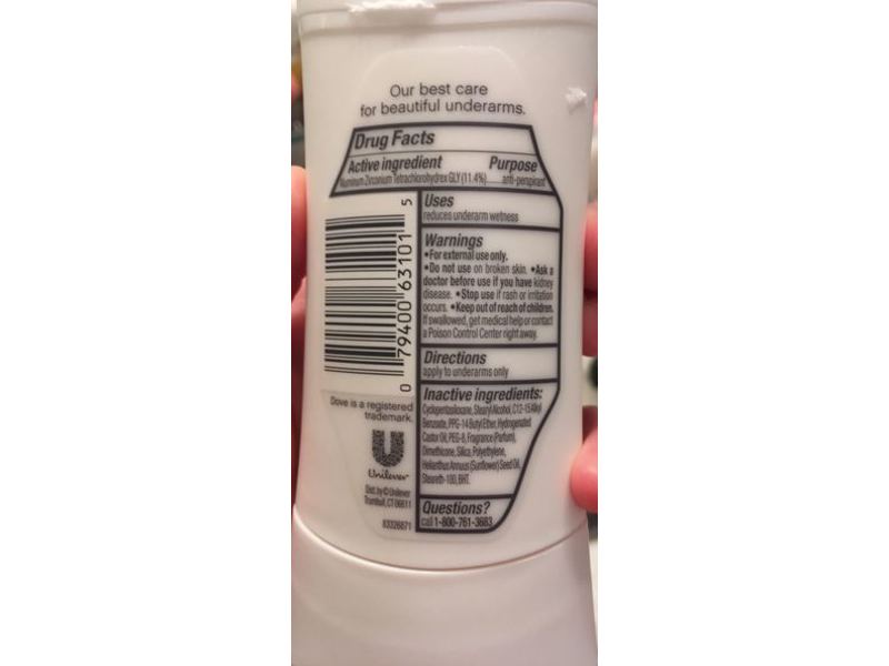 Dove Advanced Care Invisible Antiperspirant, Sheer Fresh, 2.6 oz/74 g