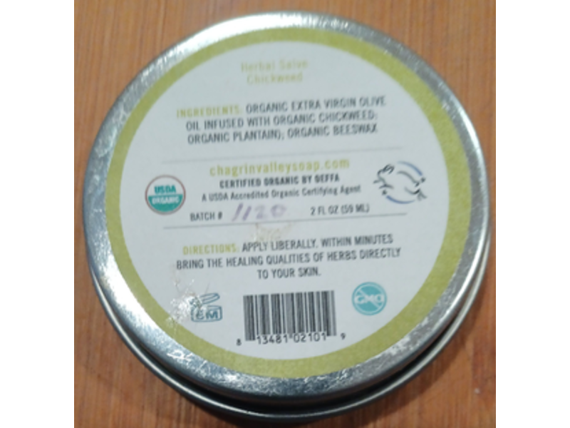 Chagrin Valley Soap & Salve Co Herbal Salve, Chickweed, 2 fl oz/59 mL