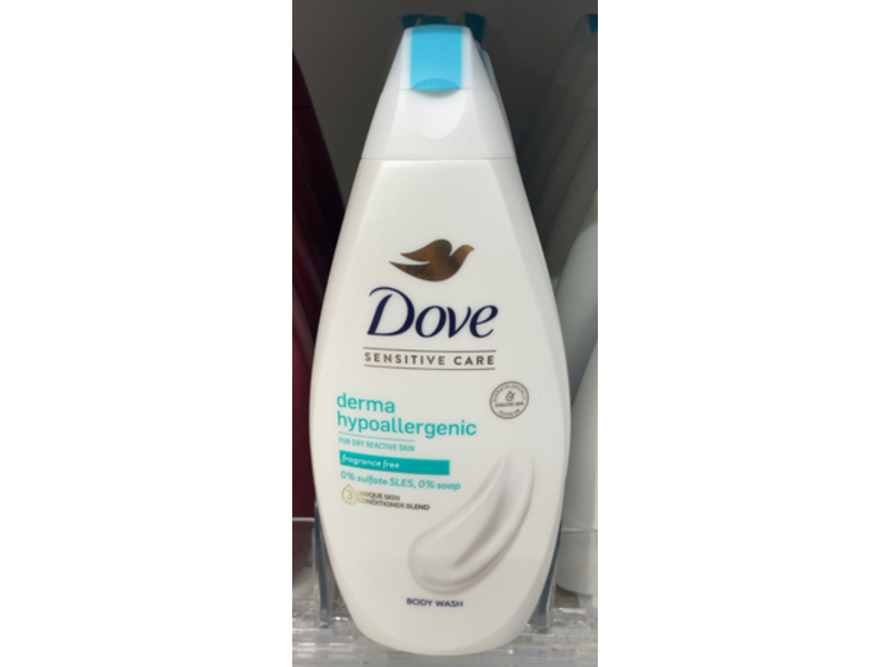 Dove Sensitive Care Body Wash, Fragrance Free, 400 mL